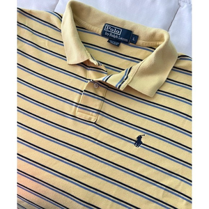 Polo Ralph Lauren‎ Yellow Striped Polo Shirt Large